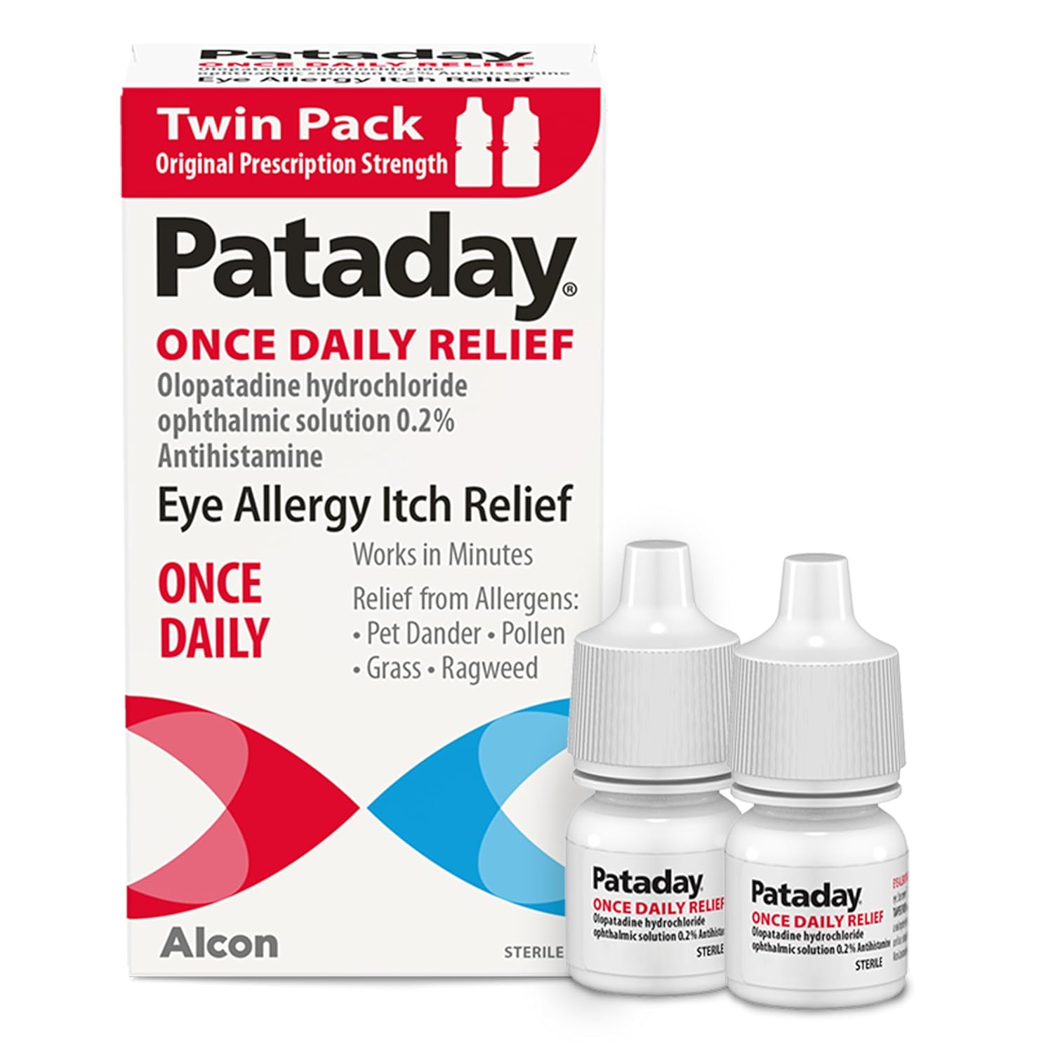 Pataday Once Daily Relief Allergy Eye Drops by Alcon for Eye Allergy Itch Relief 2 5 ml Pack