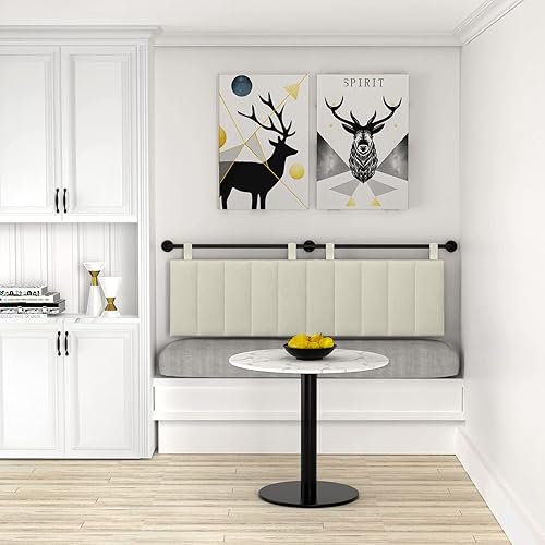 Miniatura 4 de Cabecera Tamaño Queen Cabeceras para Cama Ajustable Cabecera Tapizada con Capitoné Solo Cabeceras Grises, Cabecera de Línea de Tela con Diseño de