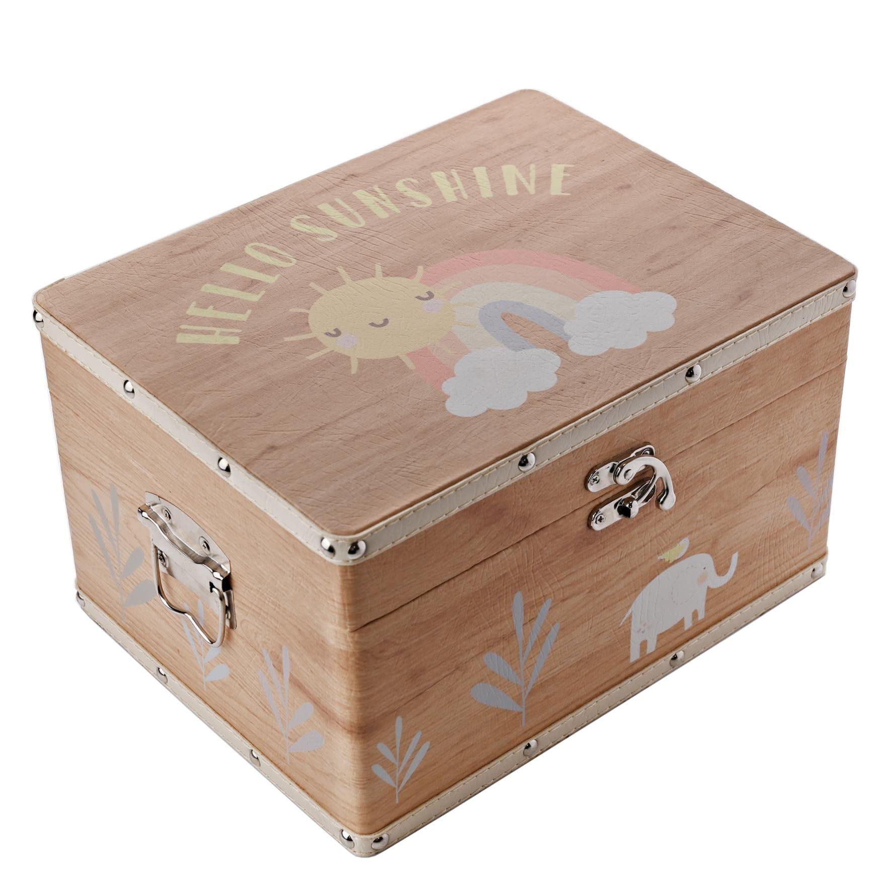 Widdop & Co Petit Cheri - Set di 2 bauli per bambini, motivo: elefante, scatole per giocattoli