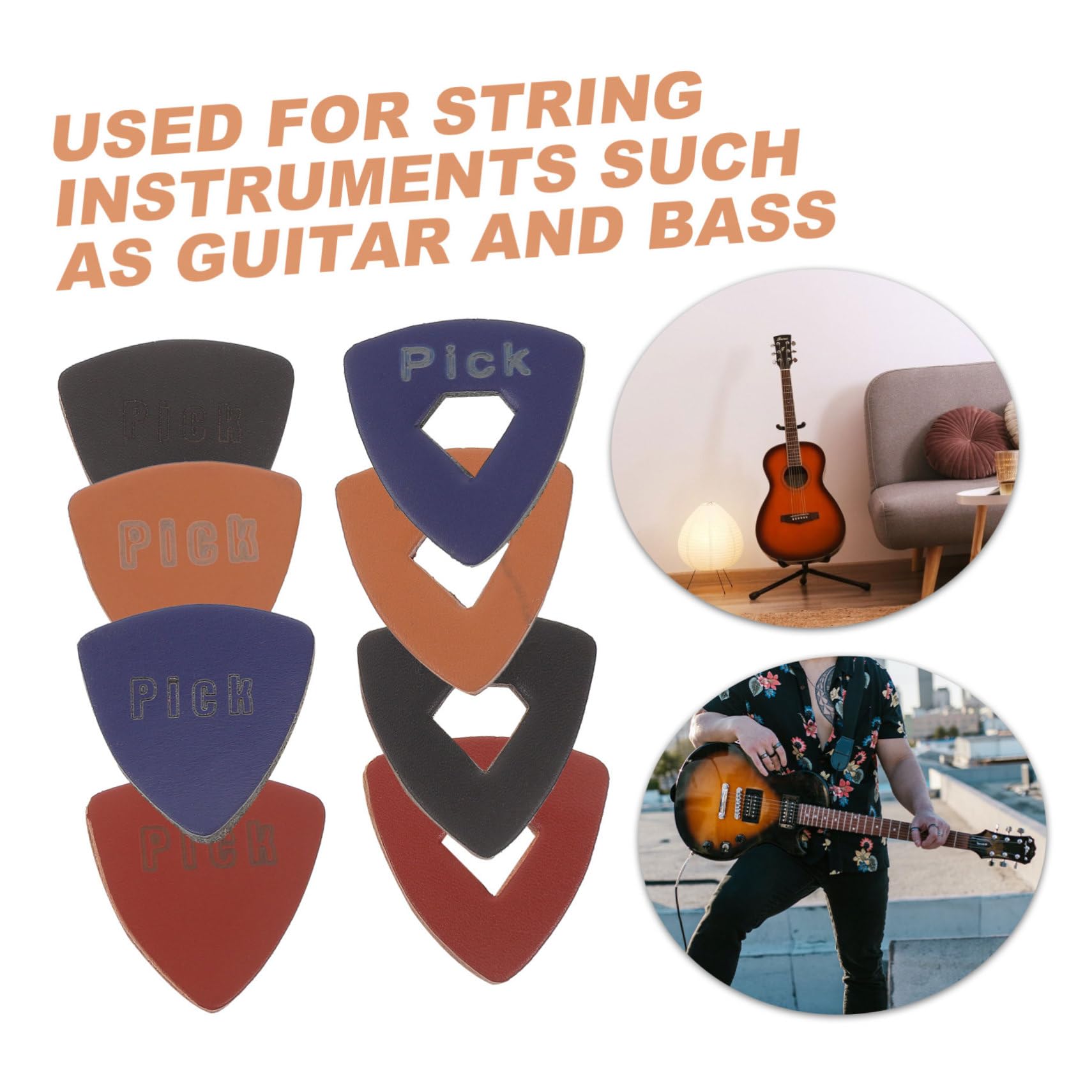 ibasenice 40pezzi Plettri Per Chitarra Plettri Ergonomici Per Chitarra Elettrica e Ukulele Design Unico e Resistente Comfort Ottimale Per Ogni Stile Musicale