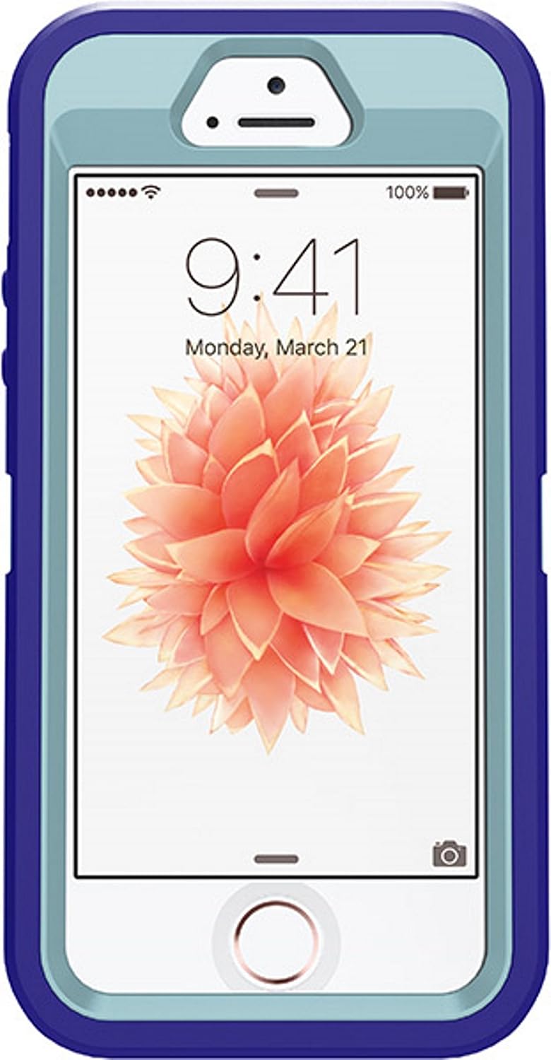 OtterBox Rugged Protection Defender Case for iPhone 5, 5S and SE - Case Only - Purple/Light Blue