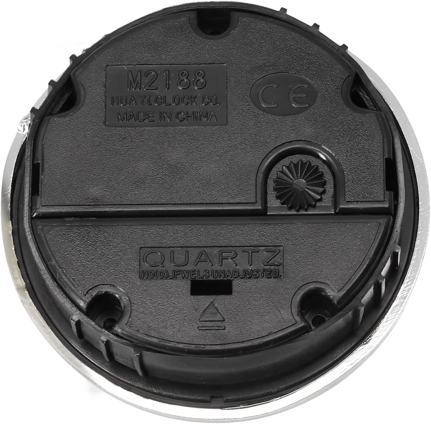 Precision Quartz Clock Movement With Arabic Numbers, 65mm Diameter, Easy DIY Installation, Replacement Option(Silver)