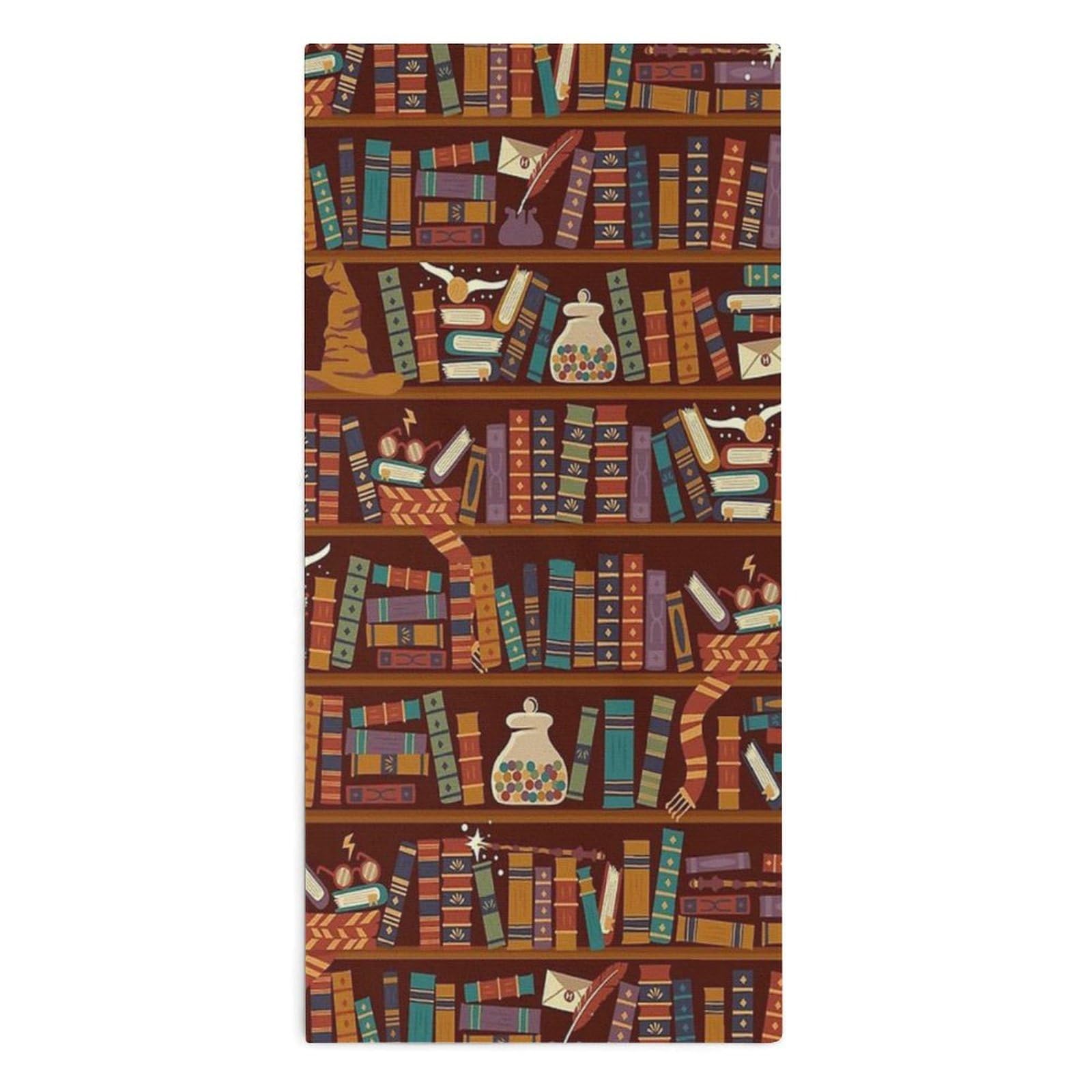 Bookshelf Hand Towels Soft Face Towel Gym Bathroom Travel Hotel 13"x28"