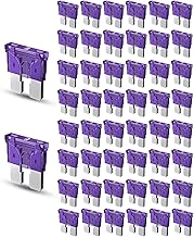 Riseuvo 50pcs 3A Standard Car Fuses - 3 AMP Automotive Fuses(ATO/APR/ATS), 32V (12/24V) Blade Fuse for RV/Truck/SUV