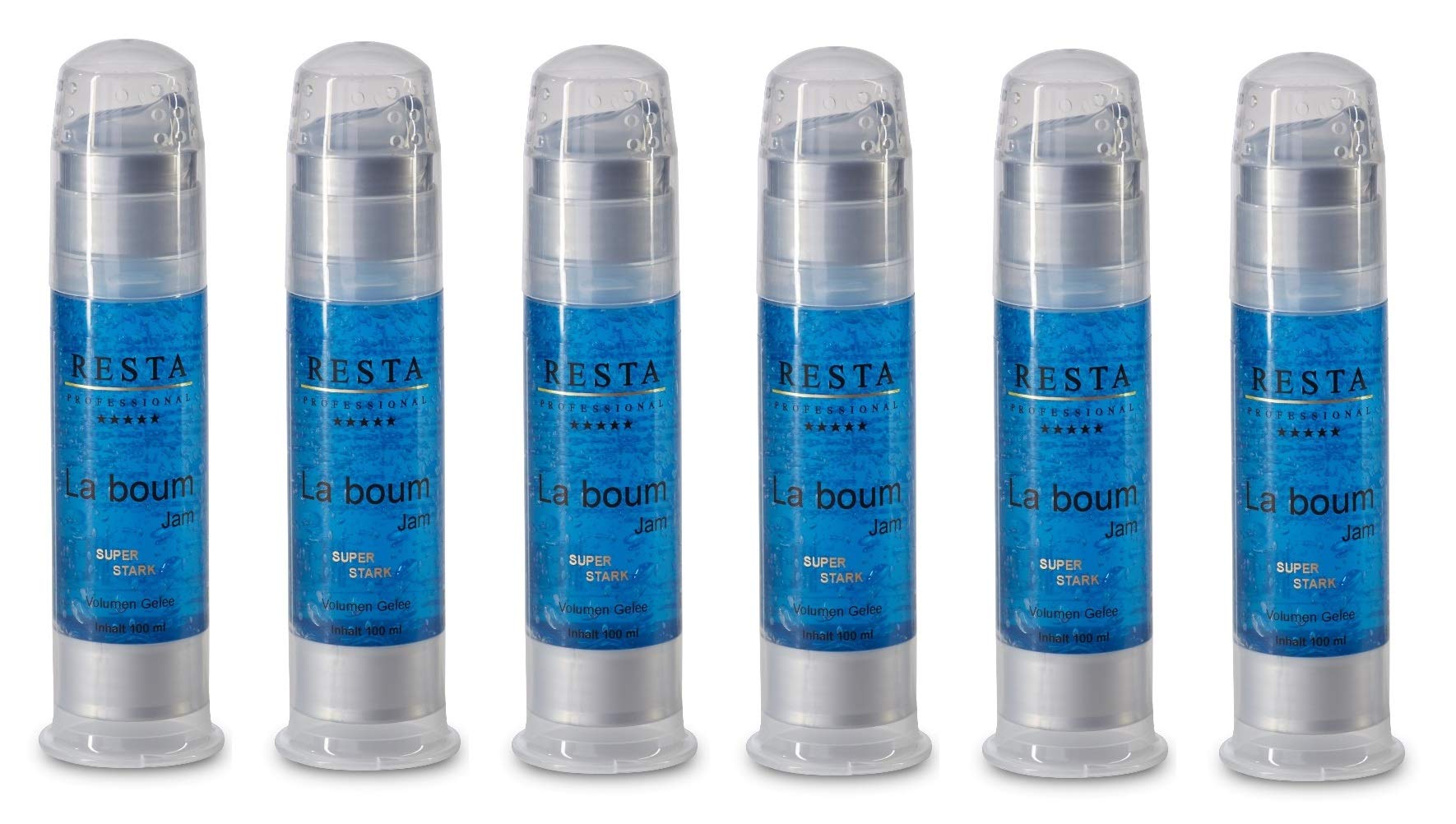 6er La boum Jam Resta Professional Volumen Gelee Super Starker Halt 100 ml