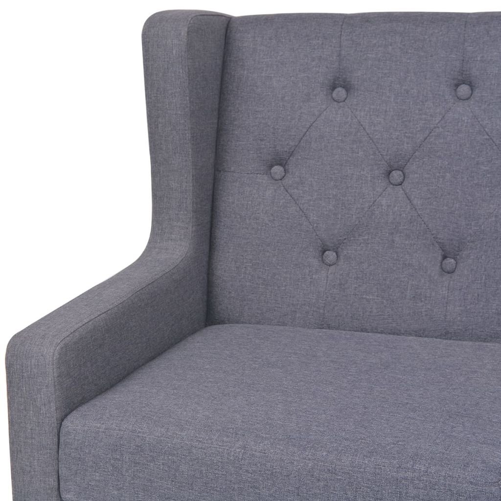 Gecheer Divano a 2 Posti in Stoffa, Divano Letto 2 Posti, Divano per Soggiorno/Ufficio Moderno, Sofà Divanetto Letto Poltrona Arredo per Salotto Grigio