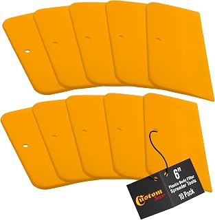 Custom Shop 6 Inch Plastic Filler Spreader Tools for Automotive | Body Fillers (10 Pack), Putties, Glazes, Epoxy Resin, Caulk, Glues - Plastic Spreader Tool
