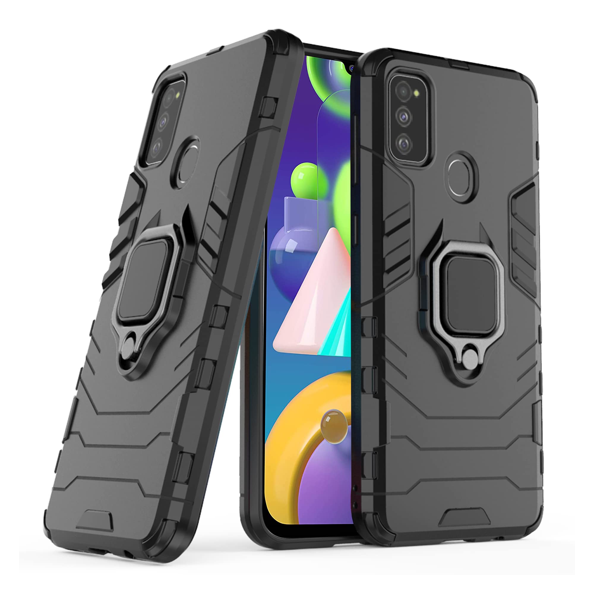 CEDO Rugged Samung M21 / M30s / M21 (4G) (2021) Edition Defender Case | Rotating Ring Holder & Kickstand in-Built | Military Grade Armor | Bumper Back Cover (Black) (B08CSDMWB3) Amazon Price History, Amazon Price Tracker