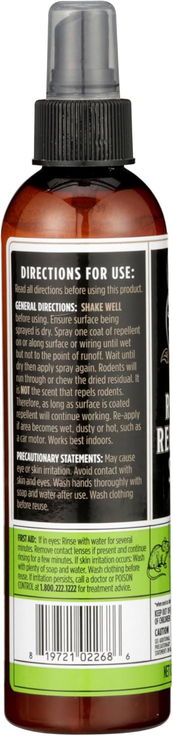 Grandpa Gus's Mouse Repellent Spray, Peppermint & Cinnamon Oil Formula, Repels Mice & Rats from Nesting, Chewing in Homes/RV, Boat/Car, Storage & Wiring, 8 fl oz (2 Bottles) - Image 9