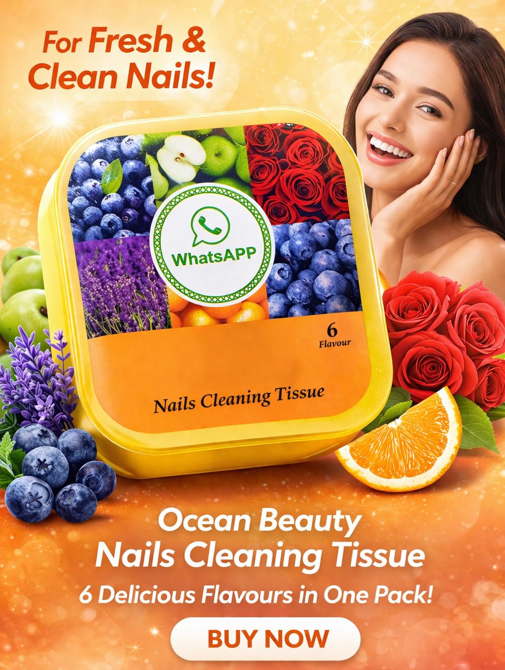 Ocean Beauty Nail Cleaning Wipes – 6 Refreshing Fragrances Nail Cleanser Tissues for Salon-Quality Clean & Healthy Nails(3 set)-image-36