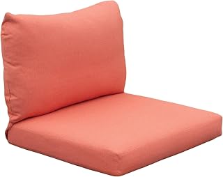 Tommy Bahama Sunbrella® Fabric 1-Piece Outdoor Knife Edge Deep Seat Lounge Chair Seat and Back Cushion Set, Bamboo Bay Mango