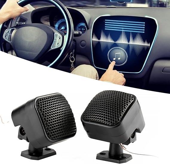 Qiilu Car Speaker High Pitch Speakers 2 Pack Square Speaker 500W Audio Speaker High Temperature Resistant Portable Sound Sensitive Surface Mount Durable Car Audio Speaker