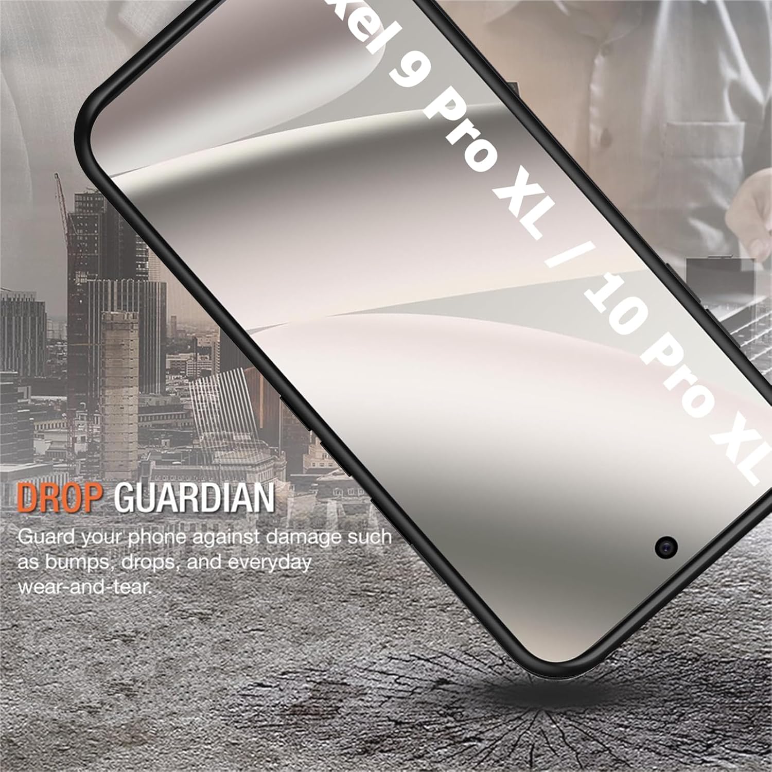 Battery Case for Pixel 9 Pro XL/10 Pro XL,10000mAh Portable Protective Wireless Case Support Carplay Compatible with Pixel 9/10Pro XL(6.8 inches) Rechargeable Extended Battery Charger Cover (Black)