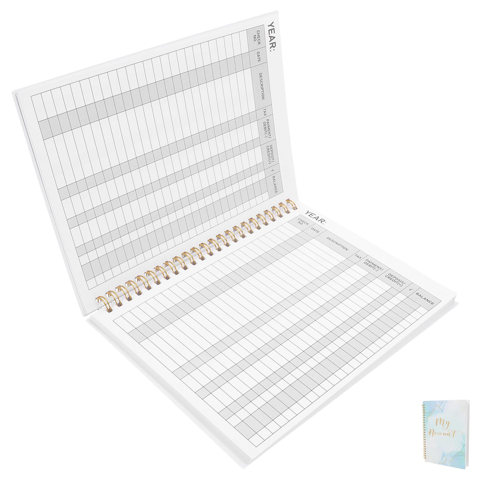 Sewroro 財務管理ノート 小切手帳 予算トラッカー 耐久性ある携帯用財務記録オーガナイザー 冊人の金銭管理と入出金追跡にな会計元帳