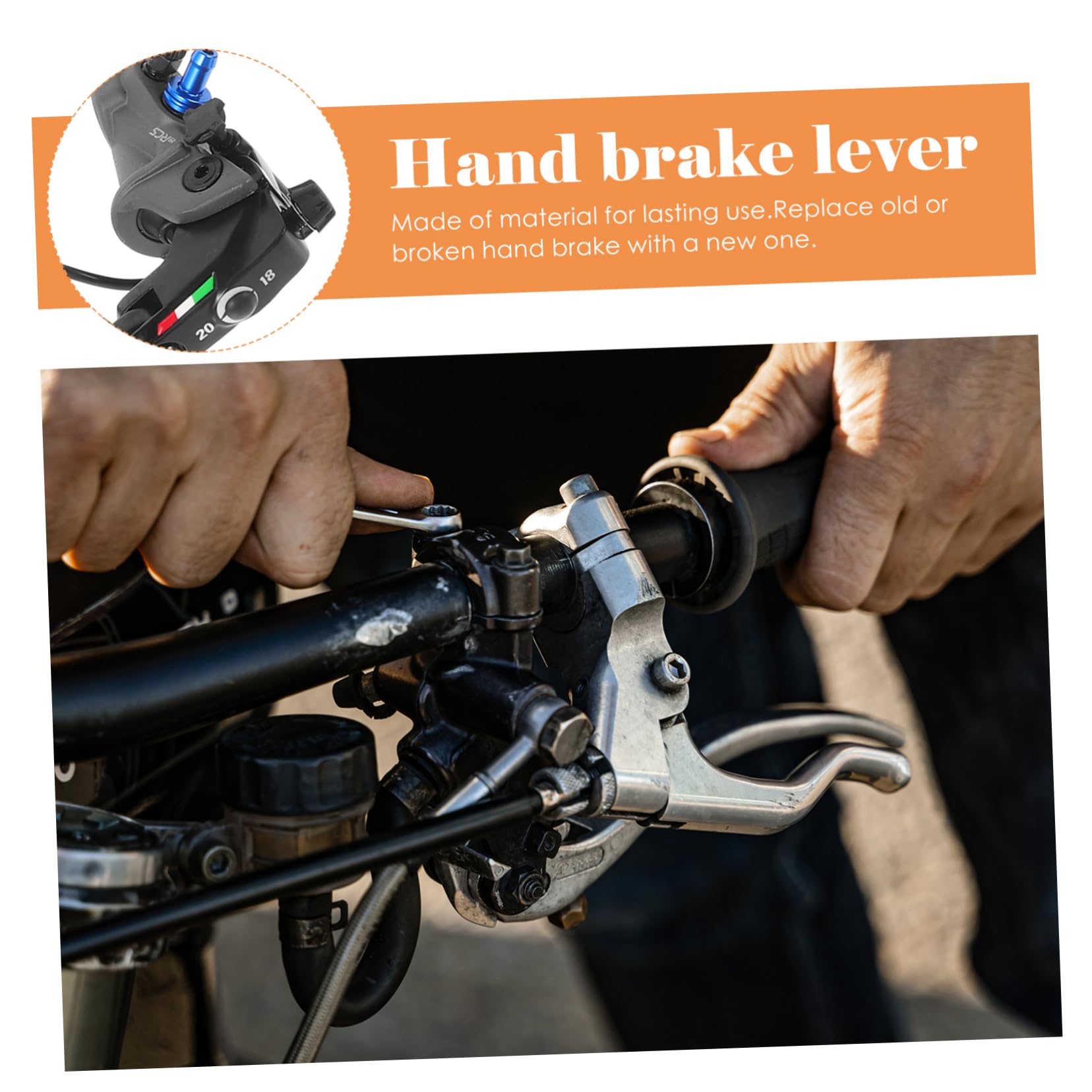 POPETPOP Levier de Frein de Moto en Aluminium, Paire Réglable Alésage de Pivot Usiné de Précision, Compatible Street Bike et Scooter, Équipement Moto Noir