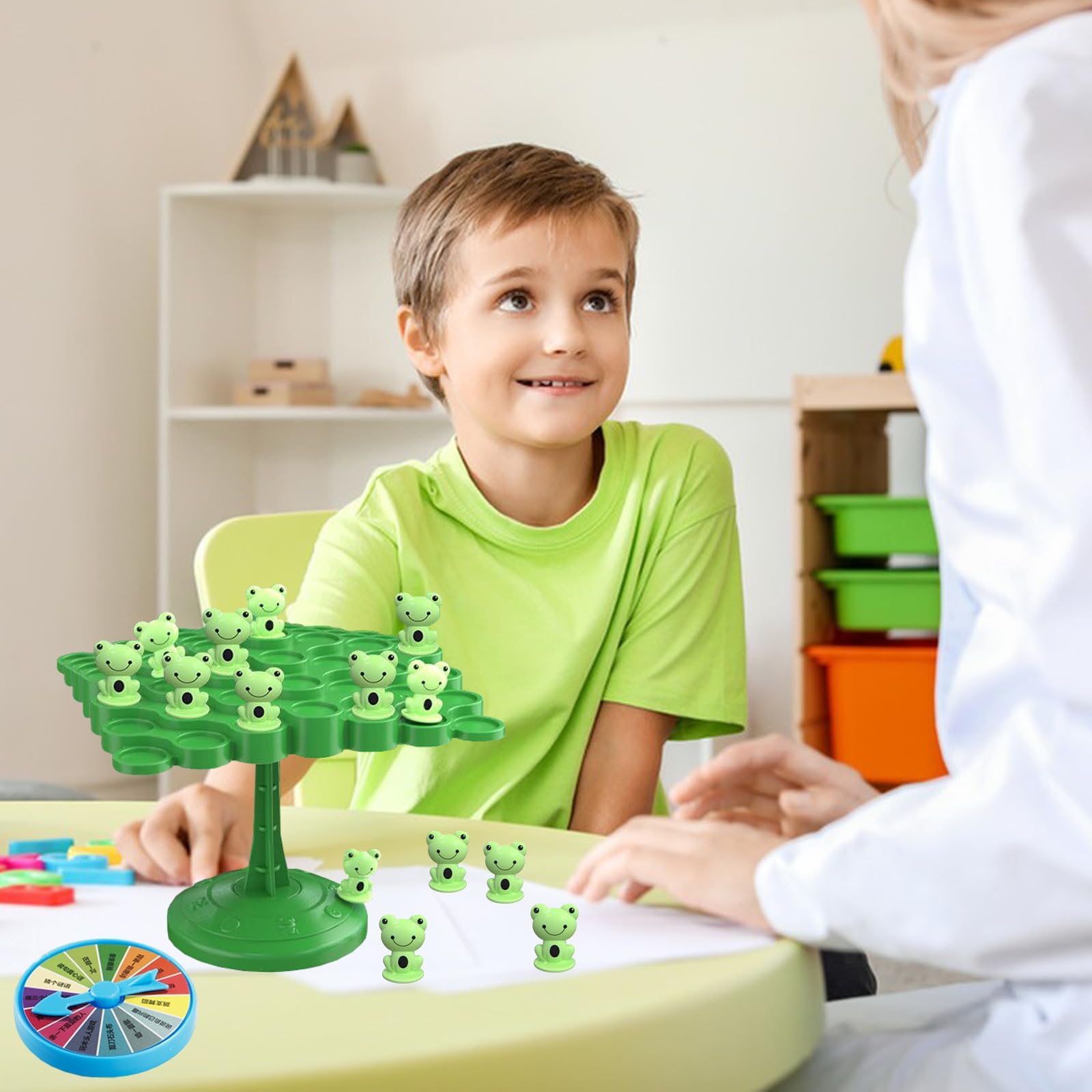 LISINGLINGO Frog Balanced Tree Toy Tetra Tower Balance Game Two Player Frog Balance Board Game, Stack Attack Game for Family Gathering Christmas Educational Desktop Toys - Image 3