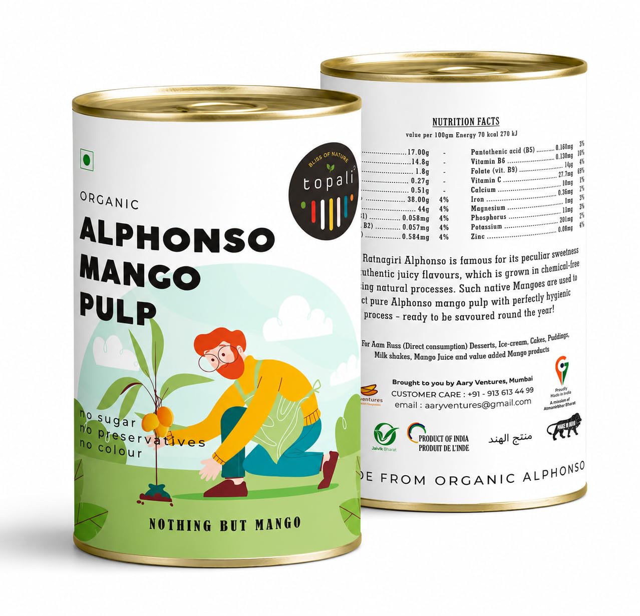 topali Organic Alphonso Mango Pulp, 850 g-image-12