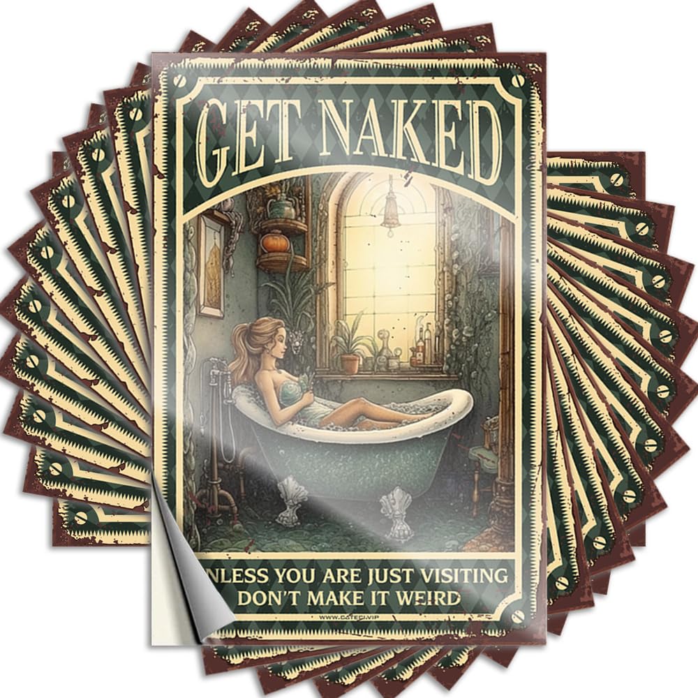 Mermaid Bathroom Decor Unless You are Just Visitino Don’t Make It Weird Teen Decor Classroom DIY | Fuzzy Bumper Sweet Removable Vinyl Sticker Decal(6X9CM)