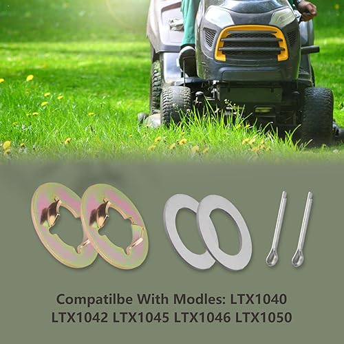 Miniatura 2 de 714-0162 736-04228B 736-04228 736-04228A Arandelas de ruedas y pasadores de chaveta de eje delantero 2 kit, compatible con MTD Cub Cad-et Murr-ay -