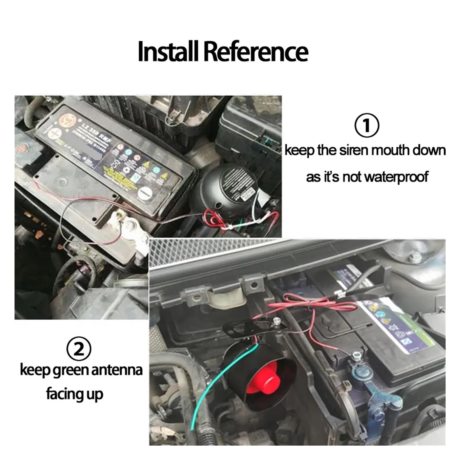 SystèMe D'Alarme Antivol pour Voiture Sirène sans Fil, capteur de Vibrations de Voiture, système d'alarme de sécurité unidirectionnel avec télécommande