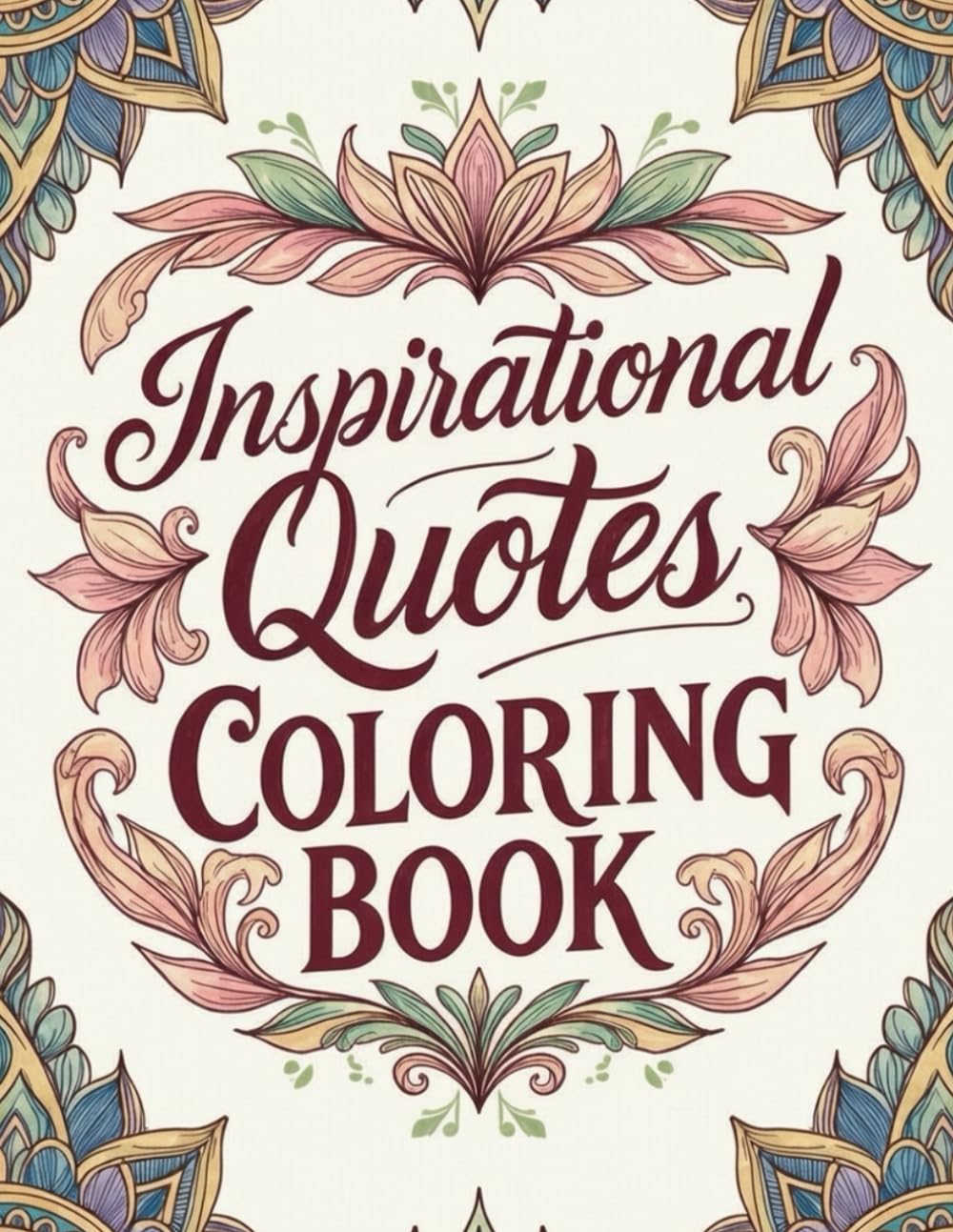 Inspirational Quotes Coloring Book: Positive Sayings and Artistic Patterns for Calm, Confidence, and Joy