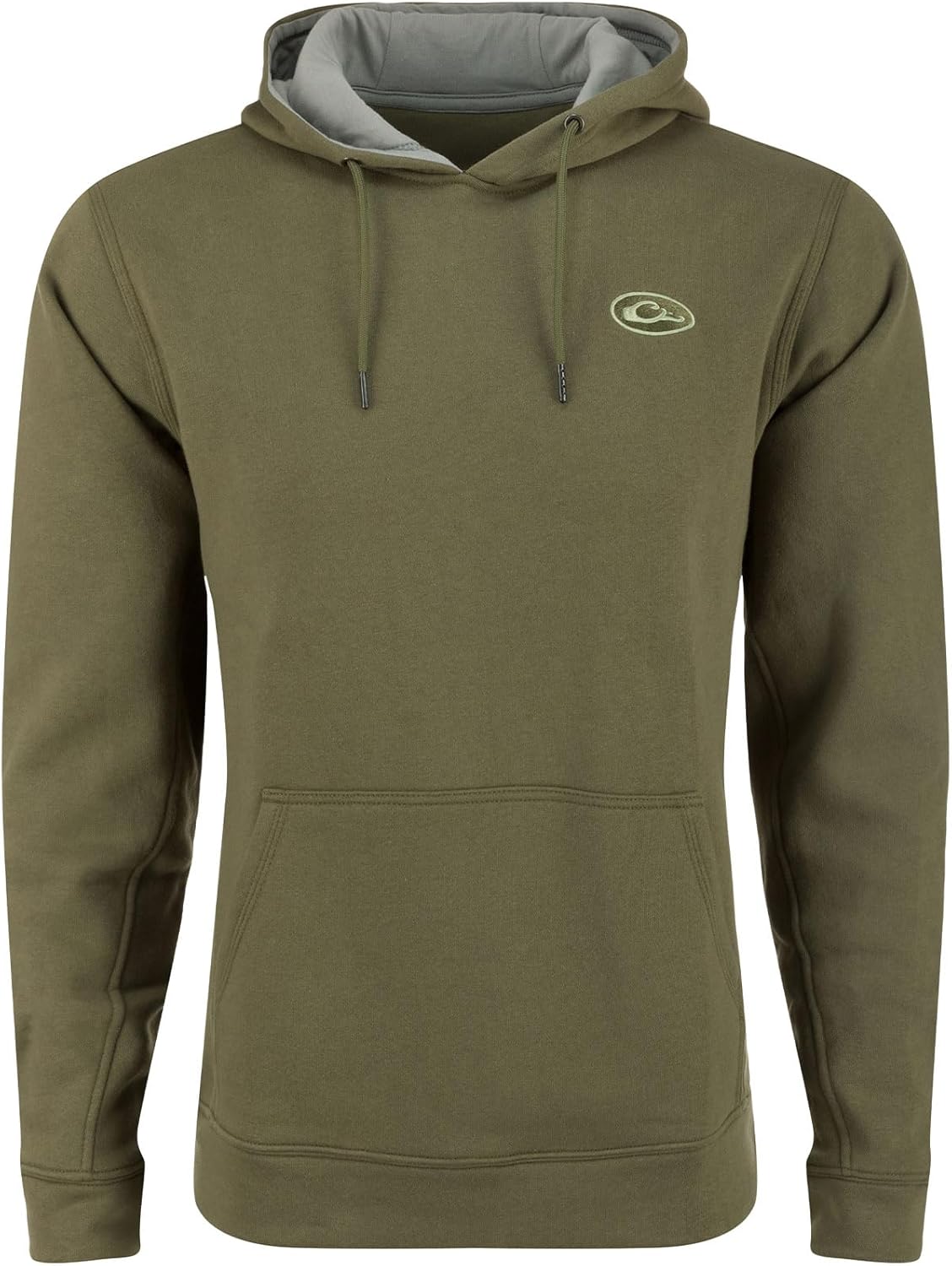 DRAKE WATERFOWL Men's The Three End Solid Midweight Hunting Cotton Blend Stretch Hoodie with Kangaroo Pocket & Lined Hood