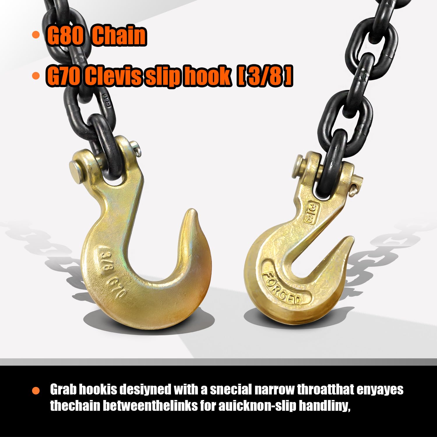 TOYO G80 Log Chain - 15ft Heavy Duty Transport Chain -3