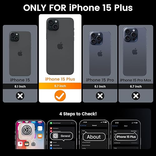 Miniatura 9 de Goton Funda para iPhone 14 Pro Max con protector de pantalla - Funda deslizante para cámara con soporte de anillo, resistente grado militar, a