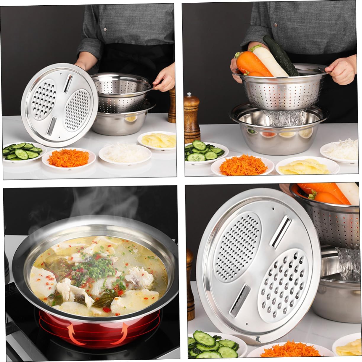 Multipurpose Basin Vegetable Cutter Peeler Grater Slicer Fruit Slicer for Kitchen