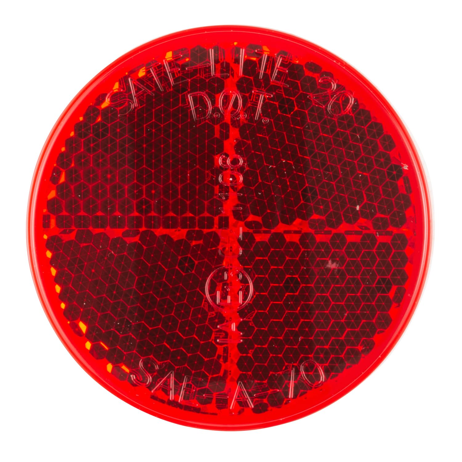 Grote 41002 Red Round Stick-On Reflector