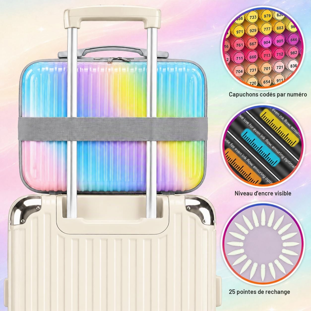 NICETY 360 Couleurs Feutres Acryliques avec Pointe 1-5mm – Acrylic Paint Marker pour Pierre, Bois, Verre, Céramique & Tissu, Marqueur Acrylique pour Surfaces Multiples, Imperméable & Non Toxique