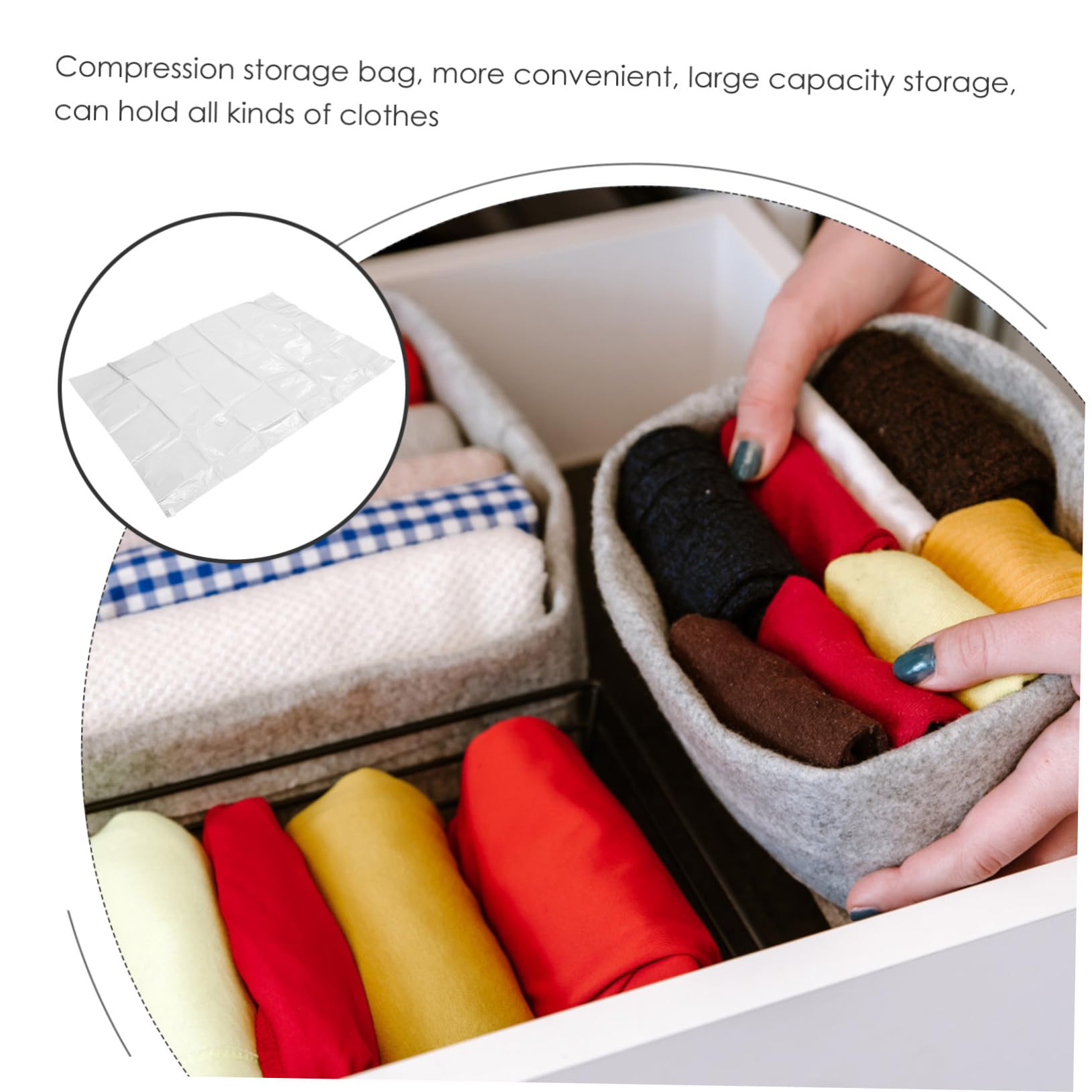 Bolsa de Vacío para Colchón Grande y Gruesa Bolsa Sellado Hermético para Almacenamiento y Compresión que Ahorra Espacio Resistente y Reutilizable para Ropa y Edredones