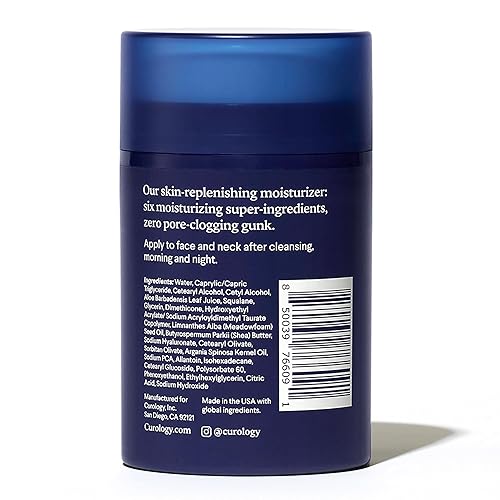 Miniatura 7 de Curology Crema hidratante, rica loción facial hidratante para piel seca, con manteca de karité y ácido hialurónico, 1.7 onzas líquidas
