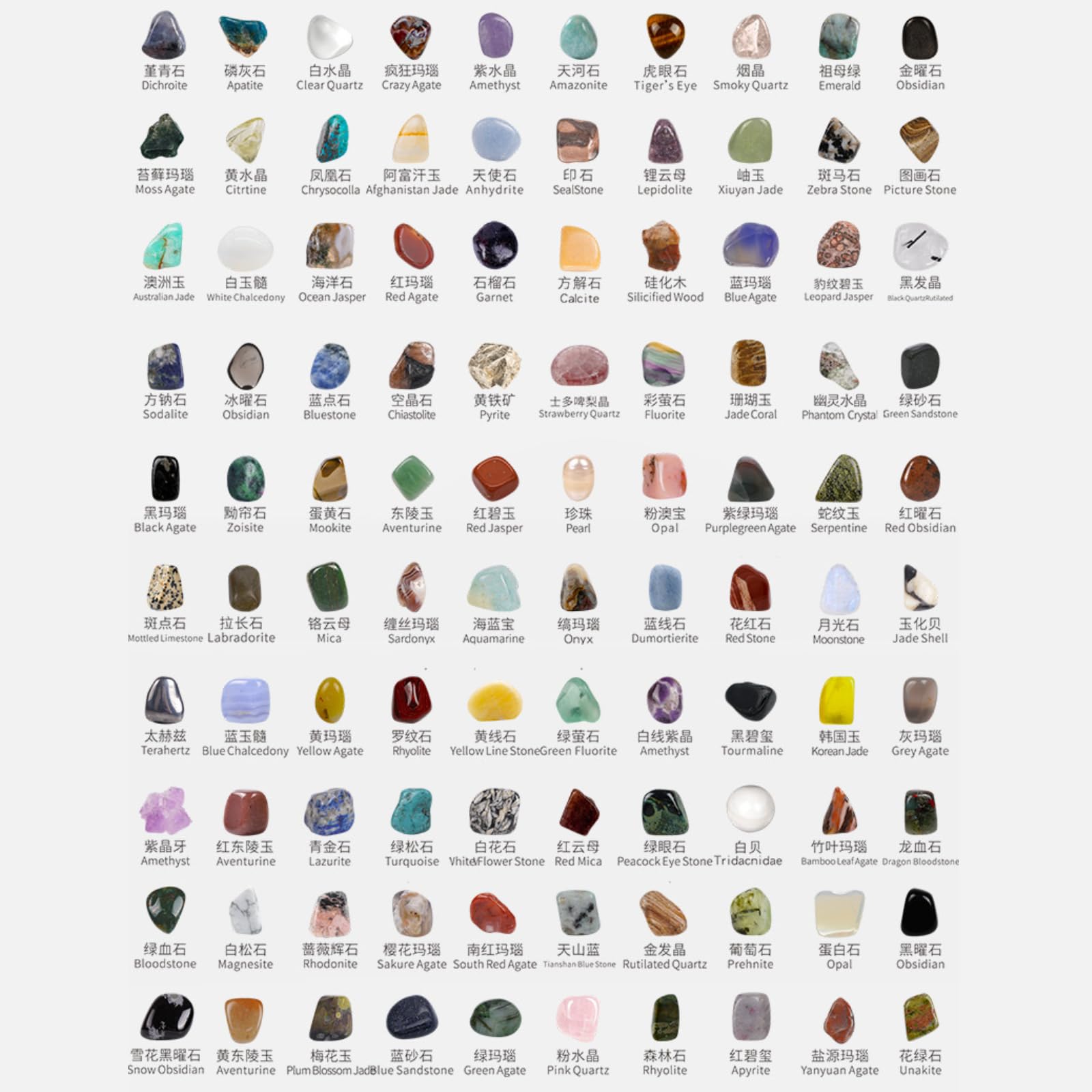 Kit de Geología para Niños 100 Piedras Preciosas con Linterna y Lupa - Colección Educativa de Minerales para Aprendizaje