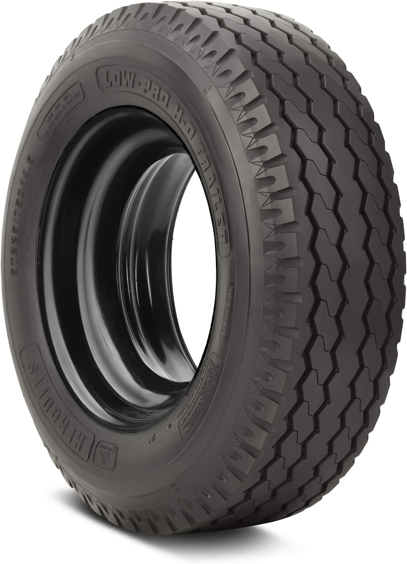 ST 175/85D14.5 or 7-14.5 12 PR Bias Trailer Tire on 14.5" Open Center black Wheel
