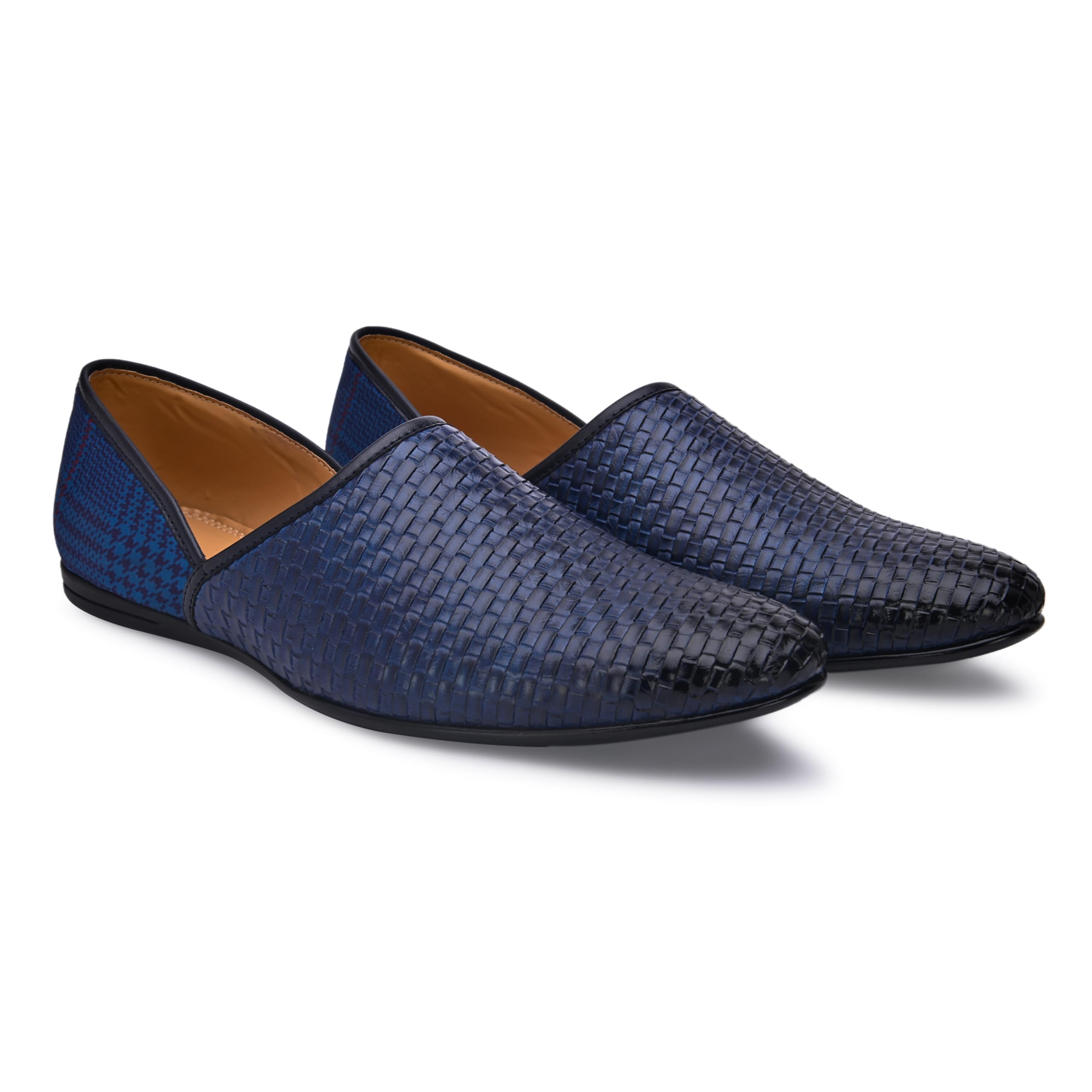 san frissco Men's Embroidered Mojaris Casual Slip-On Shoes | Soft Cushioned Footbed Insole with TPR Sole | Stylish Lightweight Jutti Perfect for Party Weddings Festive Season-picture-7