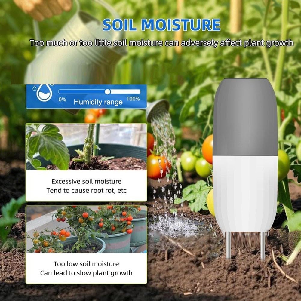 Tester del suolo con app solare IP65 temperatura umidità
