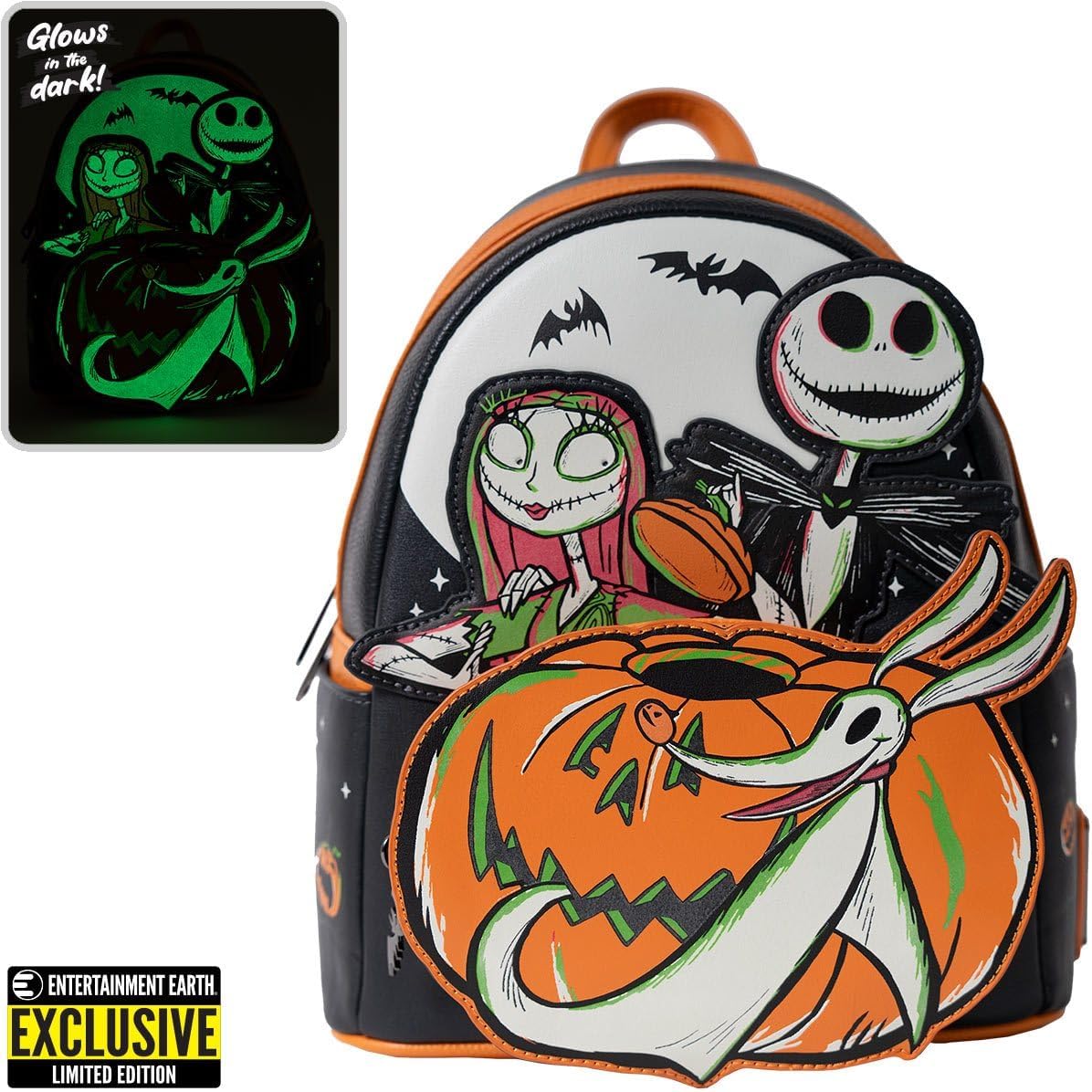Disney 100 Nightmare Before Christmas Glow-in-The-Dark Mini Backpack