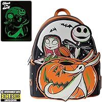 Vista 7 de Disney 100 Nightmare Before Christmas - Mini mochila que brilla en la oscuridad, Naranja, Moderno
