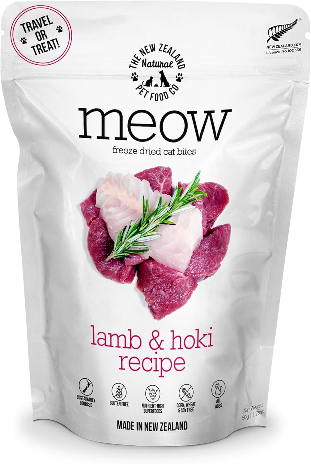 The New Zealand Natural Pet Food Co Meow Freeze Dried Cat Food – Lamb & Hoki Recipe, High Protein Treats, Meals & Toppers, Dry Cat Food,1.76 oz The New Zealand Natural Pet Food Co Meow Freeze Dried Cat Food – Lamb & Hoki Recipe, High Protein Treats, Meals & Toppers, Dry Cat Food,1.76 oz