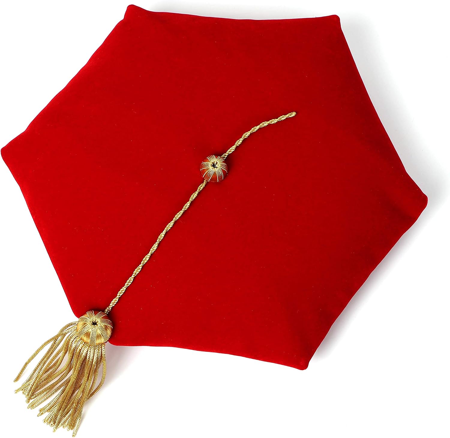 Unisex Graduation Doctoral Tam Velvet with Gold Bullion Tassel 6/8 Sided Available