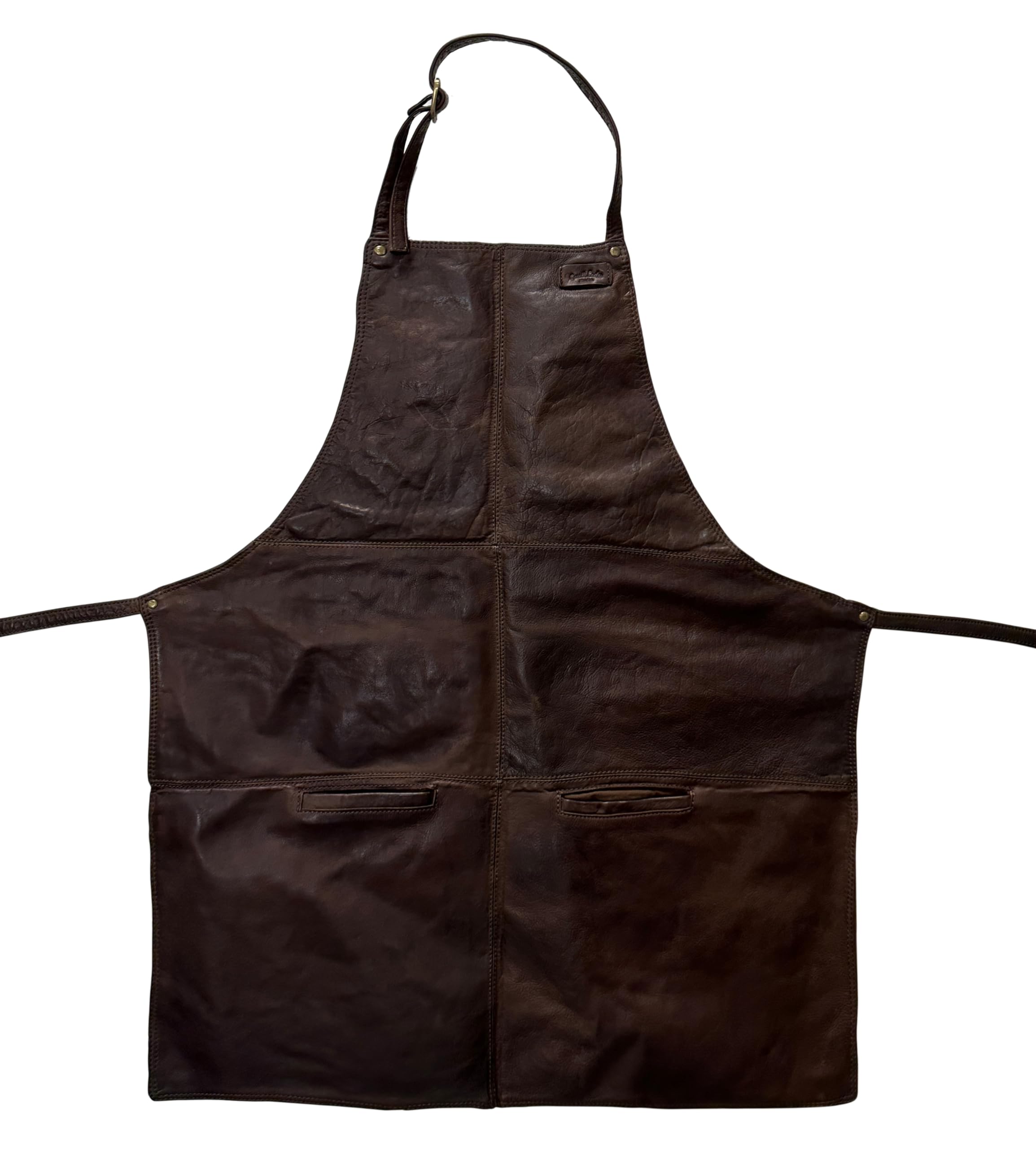 Gusti Delantal vintage cuero Rhett barbacoa cocina barista marrón cuero
