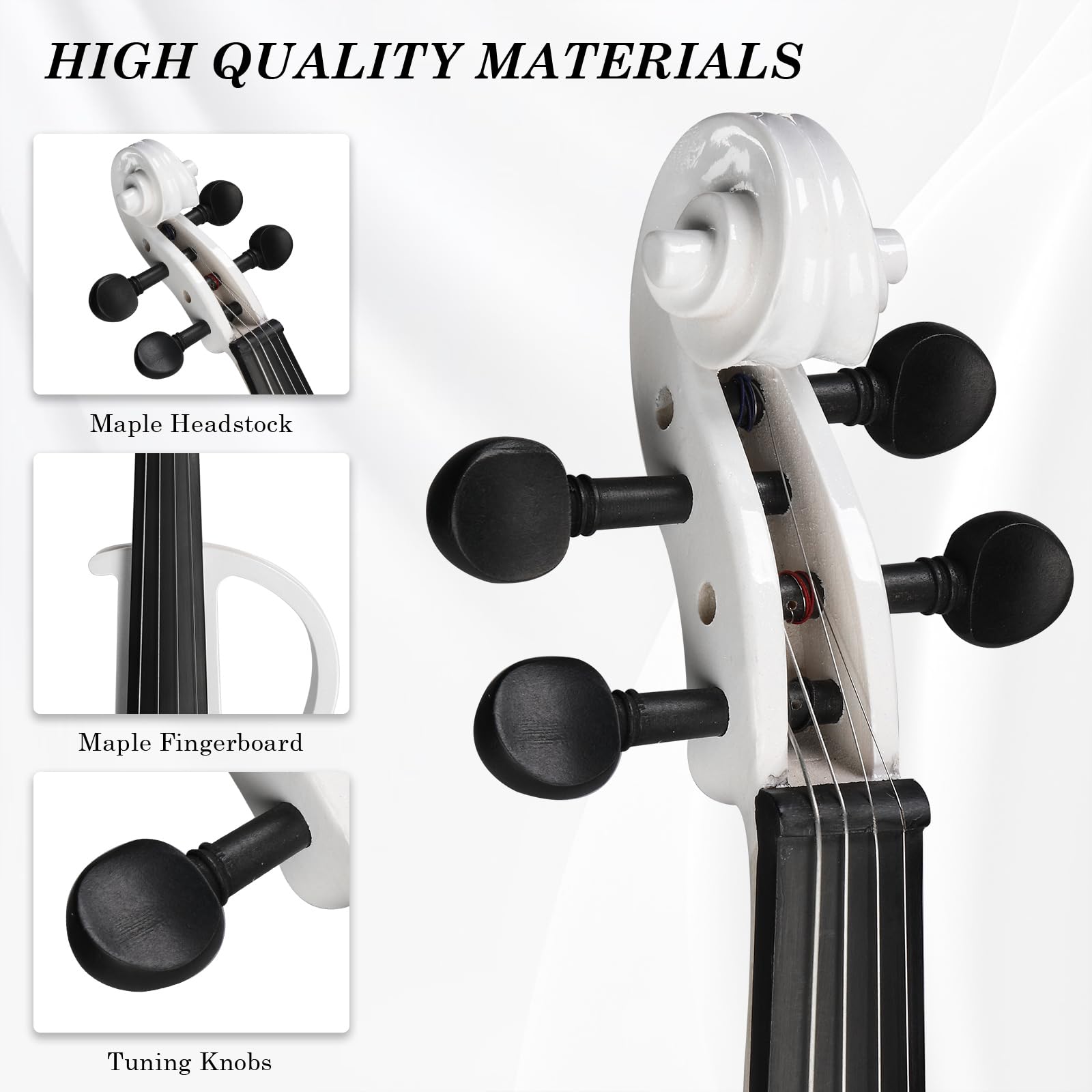 Ktaxon Full Size Electric Violin, 4/4 Acoustic Silent Electric