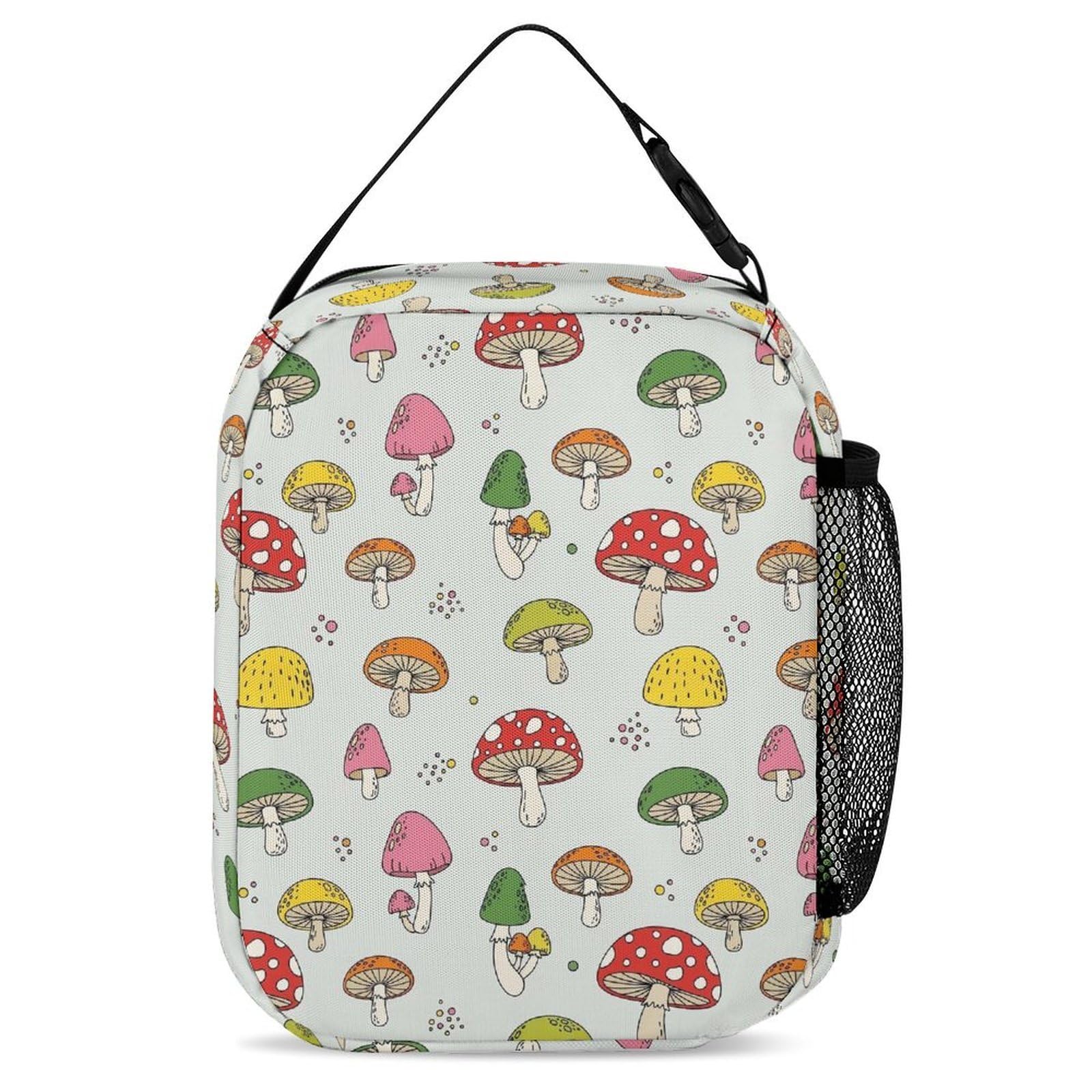 Ensemble sac à dos Mushroom Butt (2) avec sac à lunch et trousse de maquillage, boîte de rangement à bandoulière