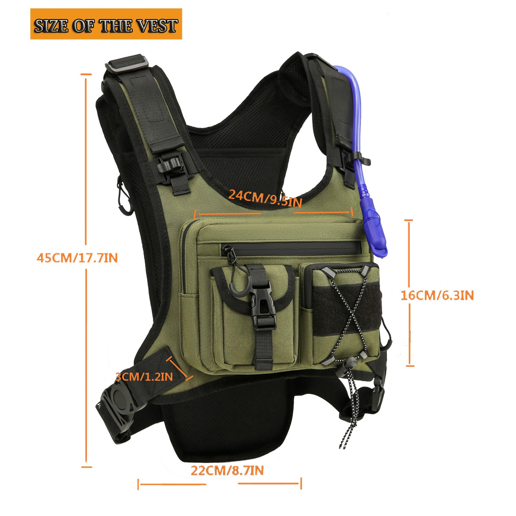 Sac à dos gilet de course, cyclisme, sac à dos d'hydratation 5 L pour homme et femme, sac d'hydratation léger pour marathon, trail, course, jogging, randonnée et escalade.