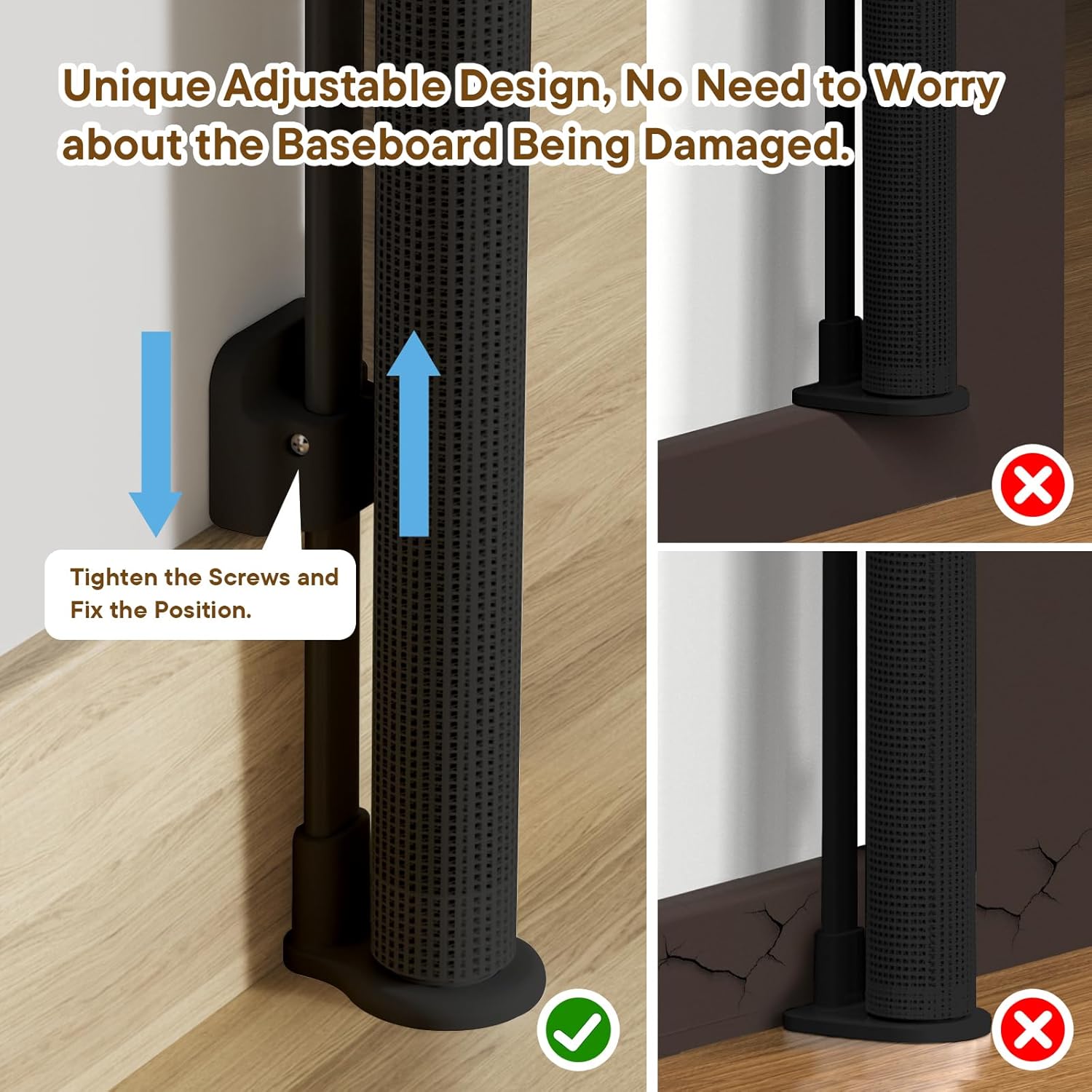 Retractable Baby Gate for Stairs, 55" Wide Mesh Dog Gate, Safe, Sturdy, Easy to Fit, 34'' Tall Baby Gate for Stairs, Doorways, Hallways, Deck, Indoor Outdoor, One-Hand Operation, Black