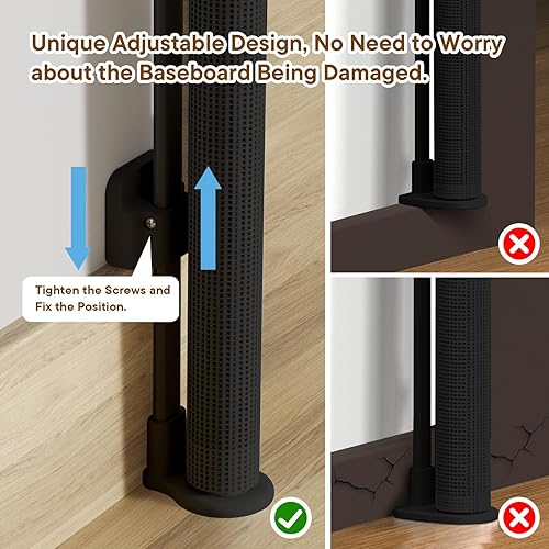 Miniatura 5 de Puerta retráctil de malla para bebés, 55 pulgadas de ancho, segura, resistente, fácil de instalar, puertas para perros infantiles para puertas,