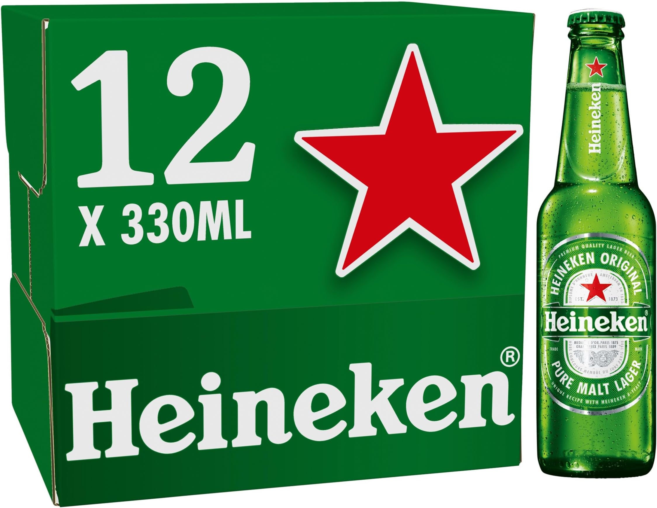 Beer Lager Glass Bottle 12 x 330 ml