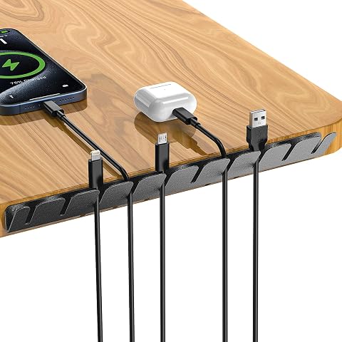 4 Sets Cable Management Organizer,Adhesive Under Desk Cab...