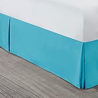 Vista 97 de Nestl - Falda plisada de cama de fácil ajuste, con caída a medida de 14 pulgadas, microfibra suave de doble cepillado, con calidad de hotel